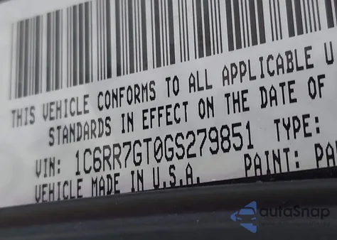 2016 Ram 1500 Big Horn z USA, uszkodzony, nr VIN 1C6RR7GT0GS279851